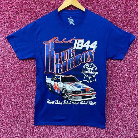Pabst Blue Ribbon Racing 1844 Promo T-Shirt Small - Picture 1 of 4
